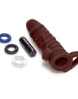 Size Up Silicone Vibrating Realistic 1 Inch Extender