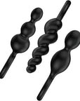 Satisfyer Booty Call Set Of 3 Black Anal Plugs