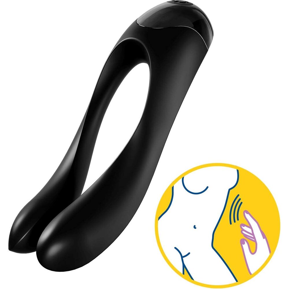  Candy Cane Finger Vibrator Black