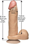 The Realistic Cock 8 Inch Dildo Flesh Pink