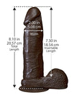 The Realistic Cock 8 Inch Dildo Black