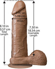 The Realistic Cock 8 Inch Dildo Flesh Brown