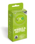 EXS Comfy Fit Ribbed and Dotted Condoms 12 Pack