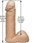 VacULock 6 Inch Realistic Dildo Attachment