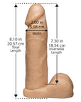 VacULock 8 Inch Realistic Cock Attachment Flesh Pink