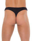 Mens Black GString With A Net Pouch