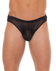 Mens Black Mesh GString