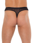 Mens Black Mesh GString