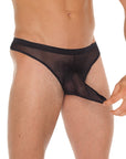 Mens Black GString With Penis Sleeve