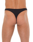 Mens Black GString With Metal Hoop Connectors