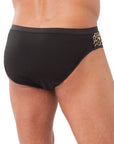 Mens Animal Print Briefs With Zipper