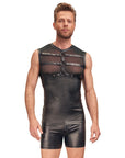 NEK Matte Look Shirt With Chest Harness Black