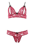 Cottelli Bra Set Open Cup and Crotchless Set