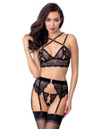 Abierta Fina Lacey Open Suspender Set