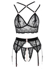 Abierta Fina Lacey Open Suspender Set