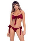 Cottelli Tie Up Bra And Briefs Set Red