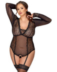 Cottelli Curves Long Sleeved Crotchless Body