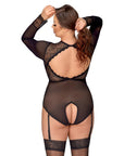 Cottelli Curves Long Sleeved Crotchless Body