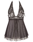 Halter Neck Babydoll Black