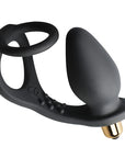 ROZen Cockring And Anal Plug Black