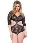 Leg Avenue Cut Out Floral Lace Teddy UK 16 to 18