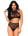 Leg Avenue Lace Top And High Waist String