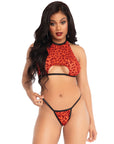 Leg Avenue Leopard Crop Top and GString