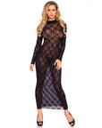 Leg Avenue Long Sleeved Long Dress UK 8 to 14