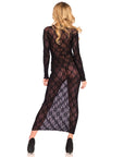 Leg Avenue Long Sleeved Long Dress UK 8 to 14