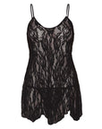 Leg Avenue Rose Lace Flair Chemise Black UK 14 to 18