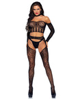 Leg Avenue Top and Suspender Set UK 8 to 14