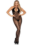 Leg Avenue Lace And Opaque Bodystocking UK 6 to 12