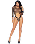 Leg Avenue Top Bodysuit with Thong Black UK 8 to 14