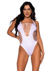 Leg Avenue Racer Back Thong Body White UK 6 to 12