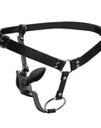 Strict Male Cock Ring Harness with Silicone Anal Plug