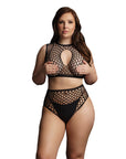 Le Desir Duo Net Key Hole Bra Set UK 14 to 20