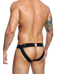 Male Basics Dngeon Peekaboo Jock Black One Size