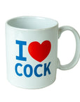 White I Love Cock Mug