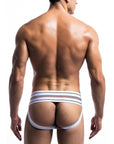  Classic Wide Jock Strap White