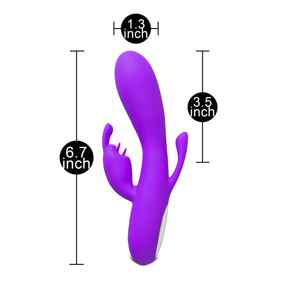 Double Bunny 12 speed Silicone Vibe Purple