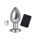 Ass Sation Remote Vibrating Butt Plug Silver