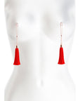 Bound Nipple Clamps Red Tassel