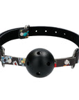 Ouch Breathable Ball Gag With Printed Leather Straps