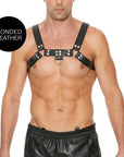 Ouch Chest Bulldog Harness Black Large to Xlarge