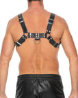 Ouch Chest Bulldog Harness Black Large to Xlarge