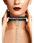 Ouch Diamond Studded Collar With Leash