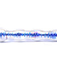 Blue Wavy Glass Dildo 