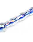 Blue Wavy Glass Dildo 