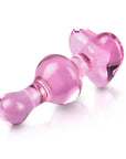 Icicles No.75 Pink Heart Glass Butt Plug