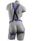 Dillio Strap On Suspender Harness With Silicone 7 Inch Purple Do